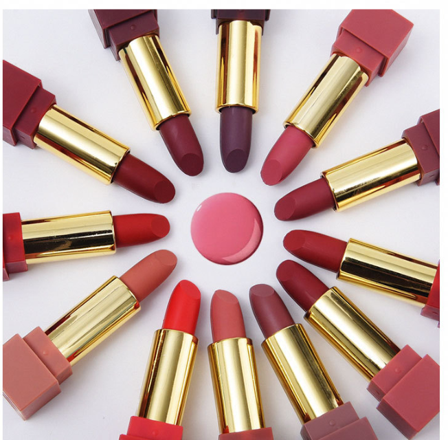 12-Color Square Tube Matte Lipstick