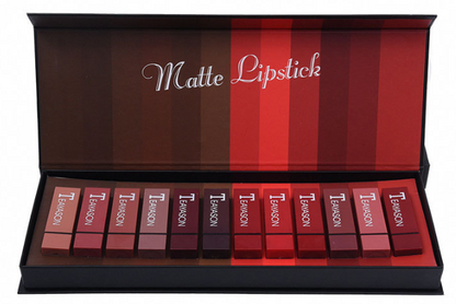 12-Color Square Tube Matte Lipstick