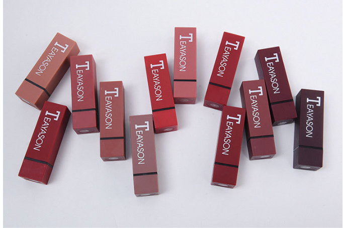 12-Color Square Tube Matte Lipstick