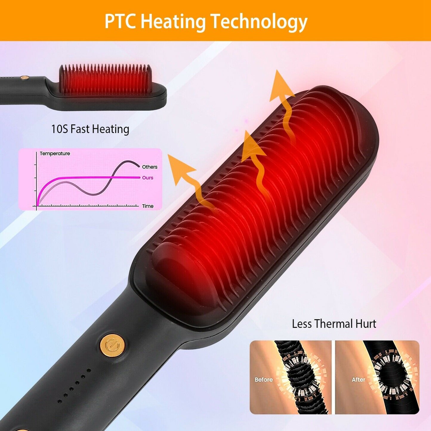 2 in 1 Hair Straightener Brush 🌡️🔥💁‍♀️