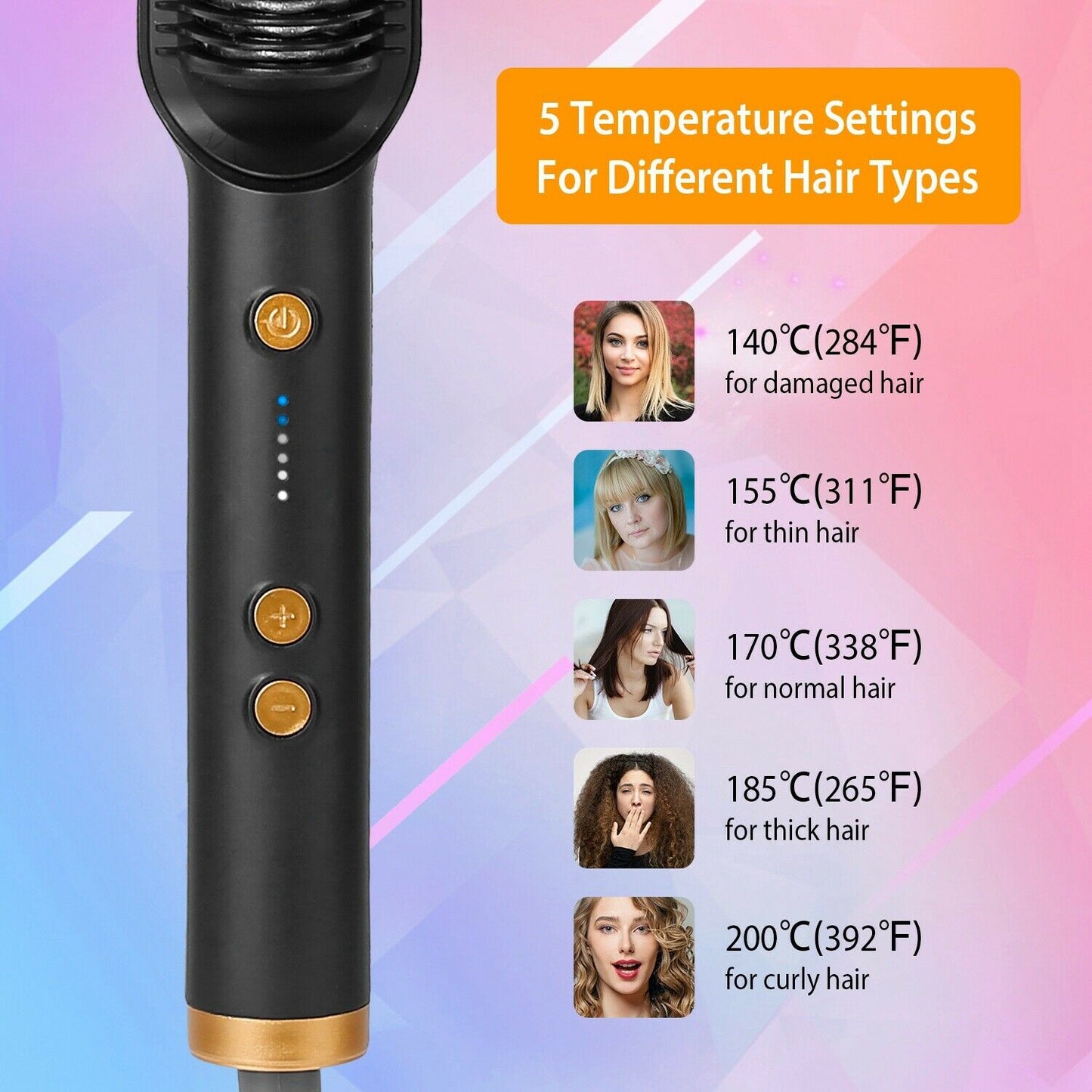 2 in 1 Hair Straightener Brush 🌡️🔥💁‍♀️