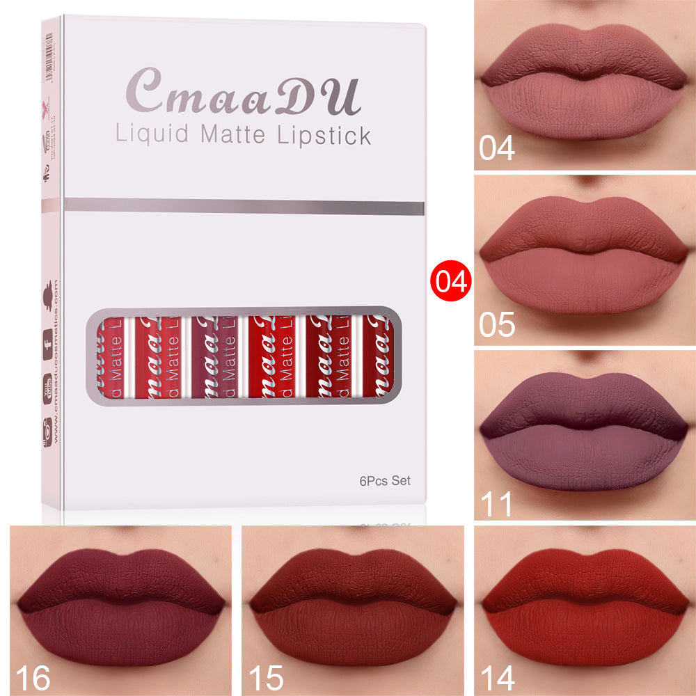 6pcs- Matte Waterproof Lipstick Set 💄🌧️💋