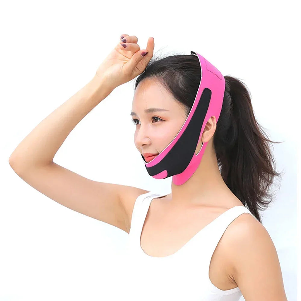 Elastic Face Slimming Bandage V Line Face Shaper Women Chin Cheek Lift Up Belt Facial Massage Strap Face Skin Care Beauty Tools