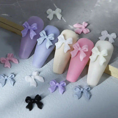 30pcs Ribbon Bow Nail Charm