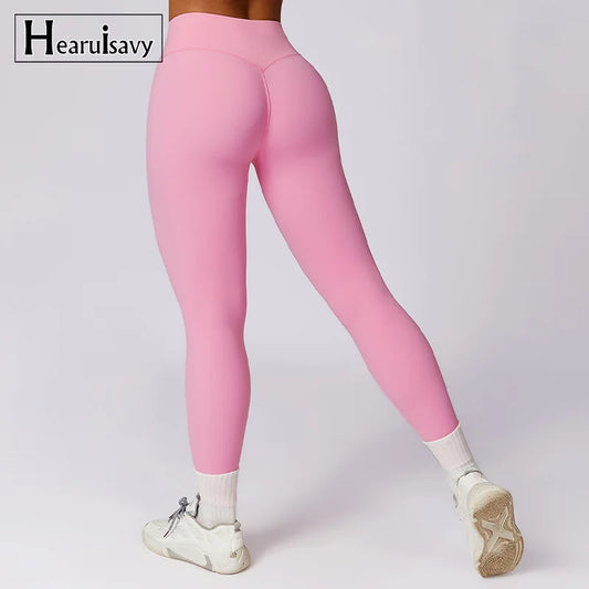 Hearuisavy Gym Legging Sexy Fitness Pants Yoga Tights Female Push Up Sports Leggings Running High Waist Yoga Pants Women