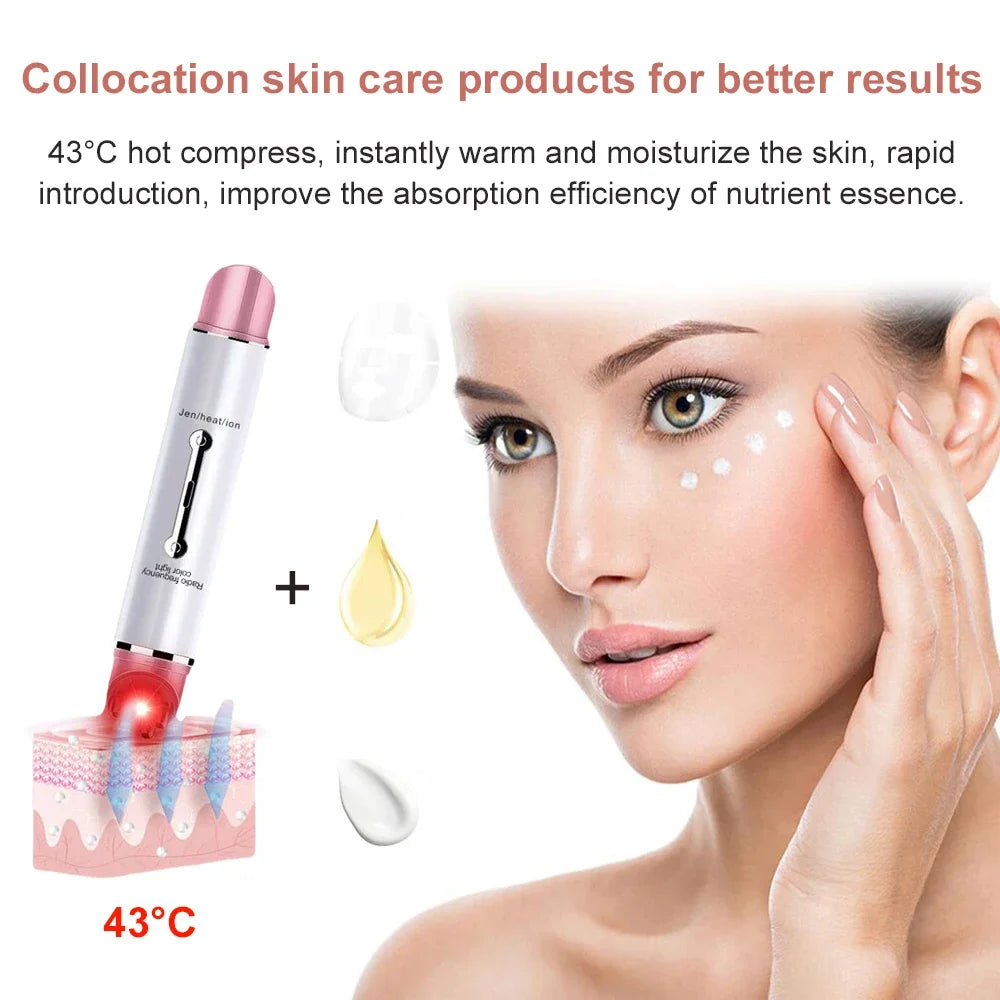 EMS Face Lifting Roller Y Shape Electric Facial Lift Up Massager Eye Massage Instrument with Heat Vibration Home Use Beauty Tool