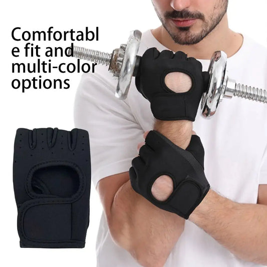 Bodybuilding Training Hollow Back Silicone Palm Fitness Gym Mittens Fitness Gloves Weightlifting Gloves Dumbbells Gloves