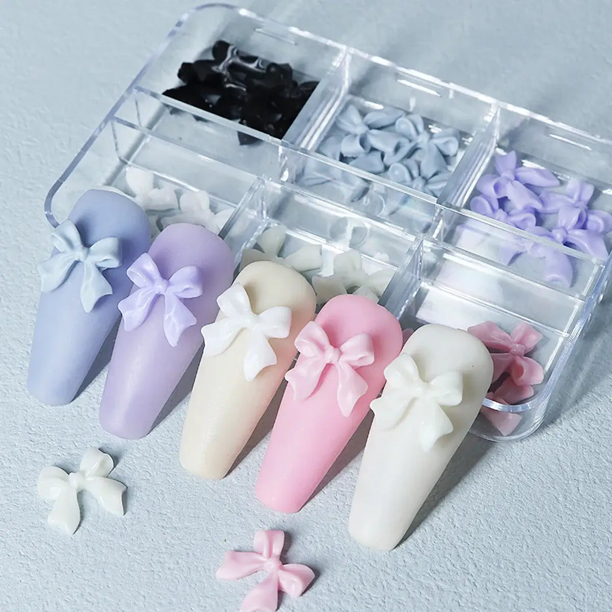 30pcs Ribbon Bow Nail Charm