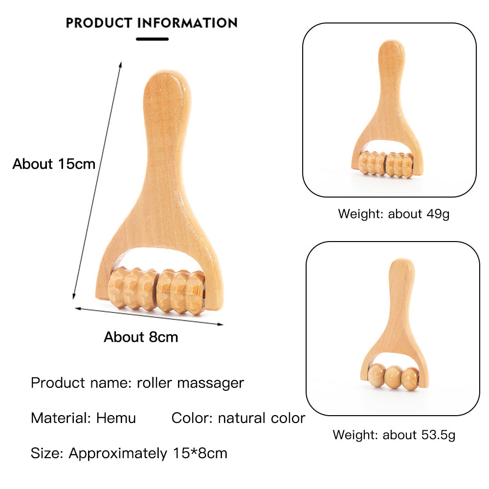 Face Massager Maderoterapia Face Roller Mini Wood Therapy Face Slimming Gua Sha Scraper Facial Lifting Wrinkle Remover