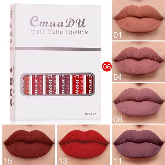 6pcs- Matte Waterproof Lipstick Set 💄🌧️💋