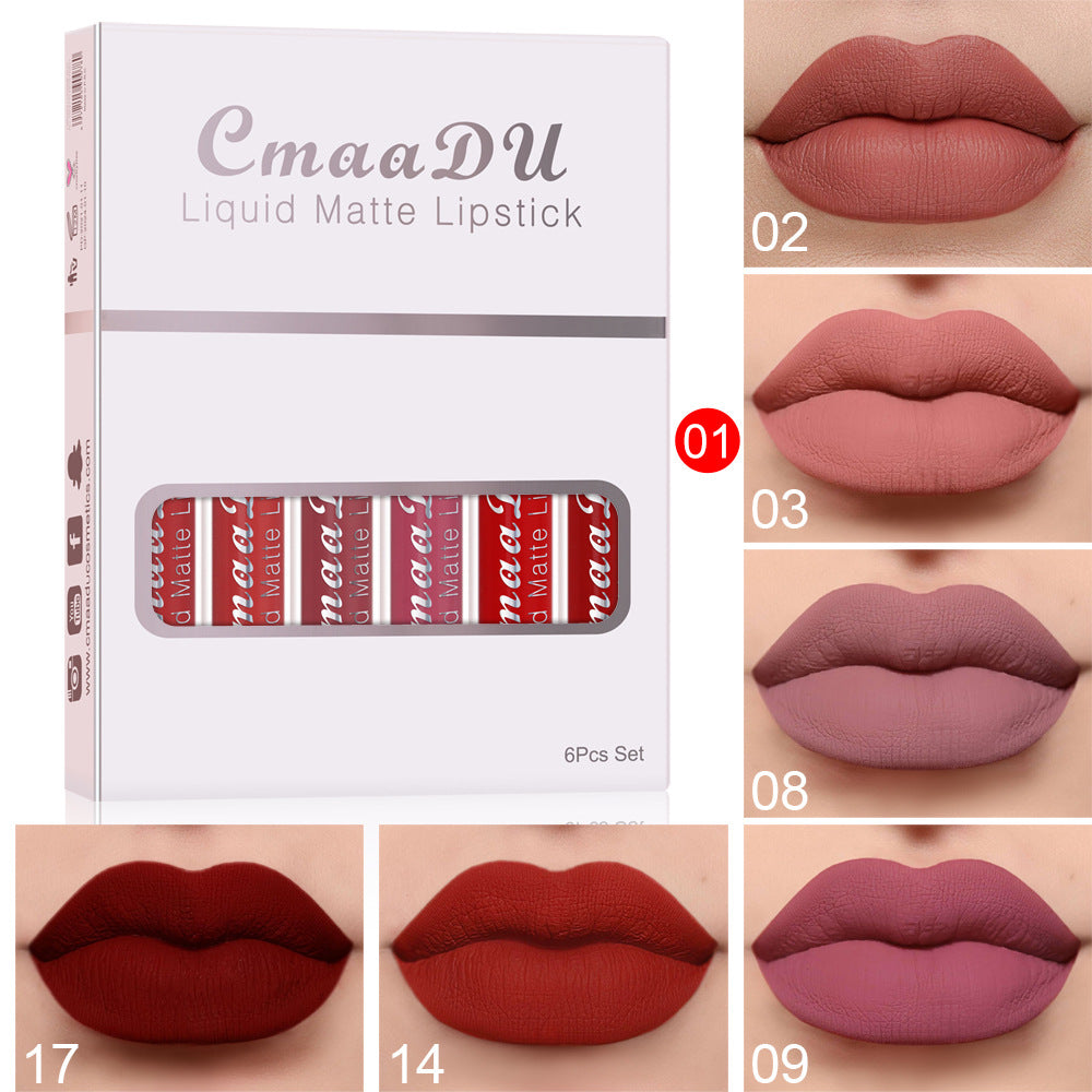 6pcs- Matte Waterproof Lipstick Set 💄🌧️💋